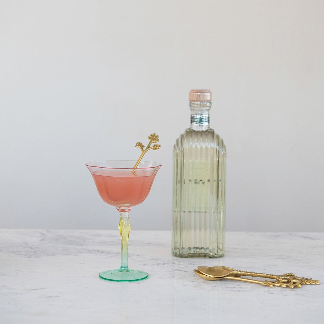 Hand-Blown Stemmed Wine Glass Creative Co-Op