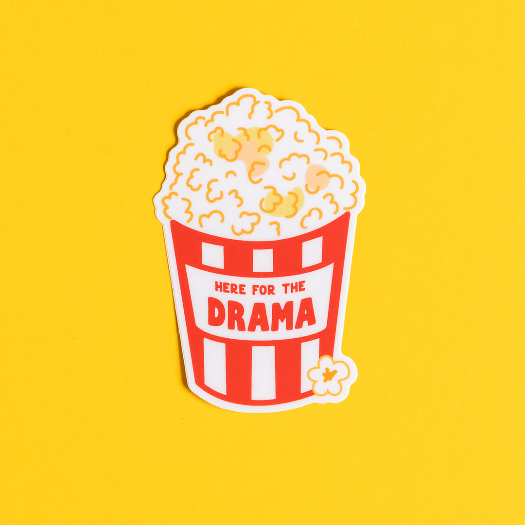 Drama Popcorn Sticker Graphic Anthology Greeting Cards