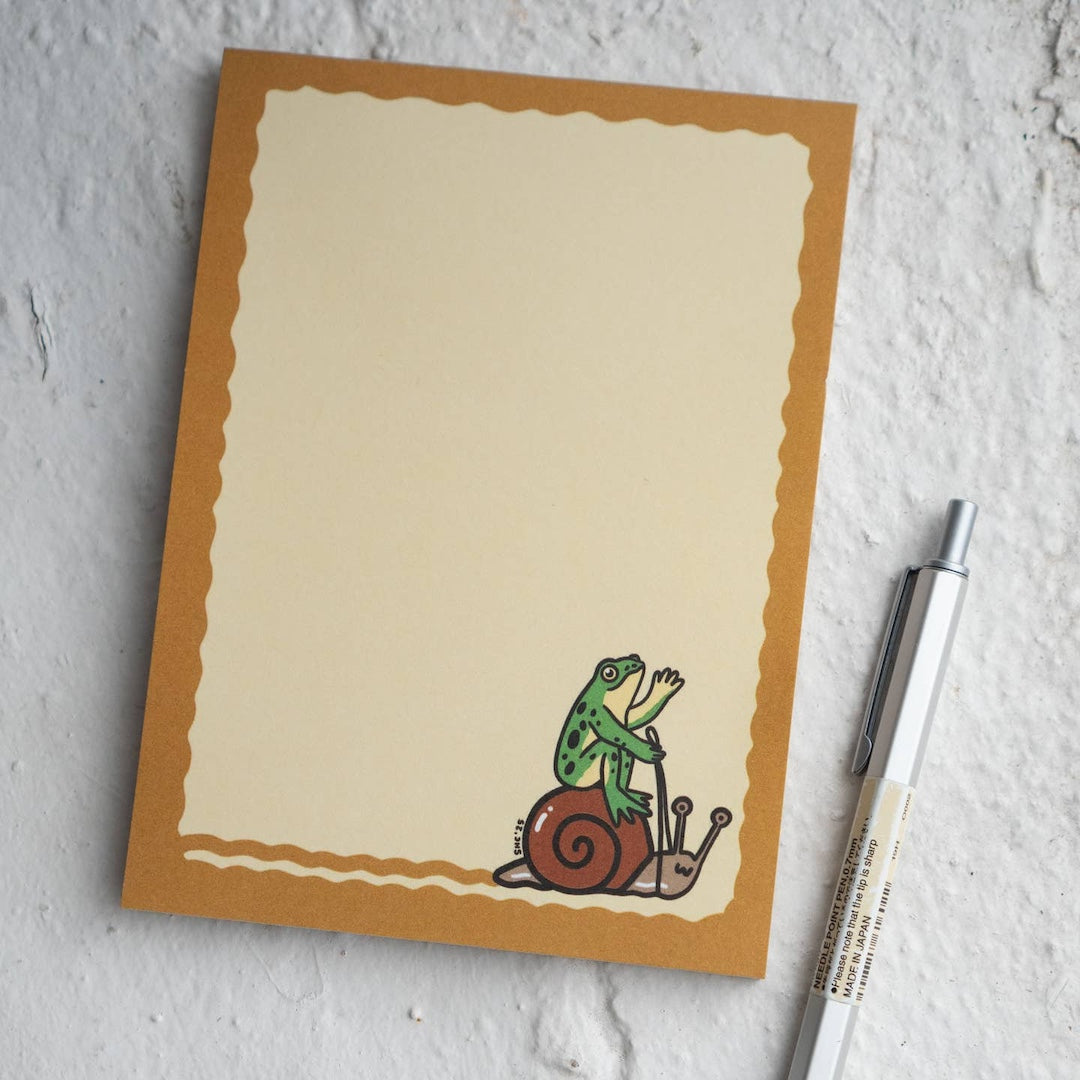 Snail Ride Notepad Stay Home Club