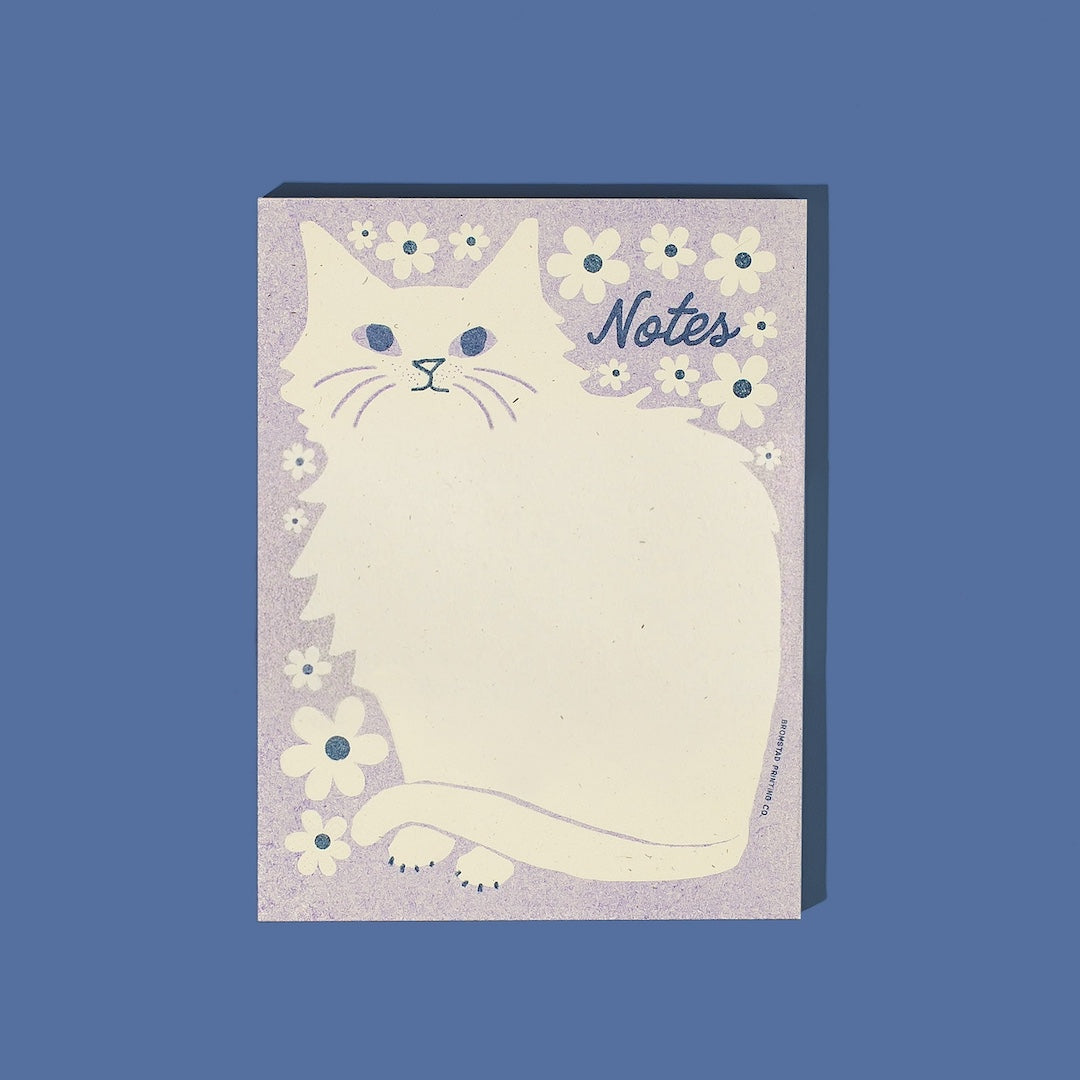 Floral Cat Notepad Bromstad Printing Co