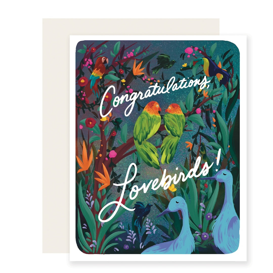 Congrats Lovebirds Slightly Stationery