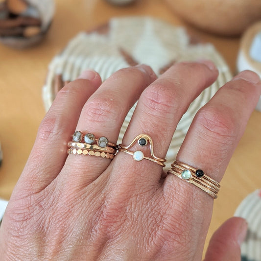 Gold Coin Stacking Ring Land of Salt
