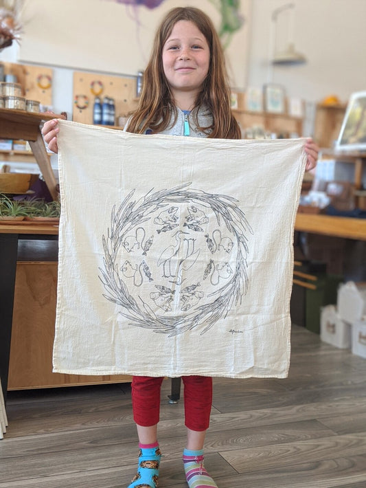 Heron Tea Towel Megan Gnekow