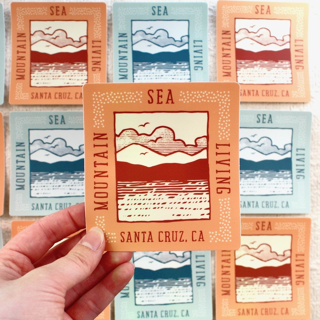 Mountain Sea Living Sticker