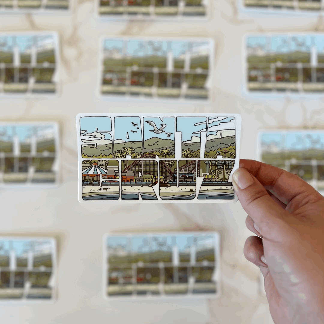 Santa Cruz Boardwalk Sticker Mike Bencze