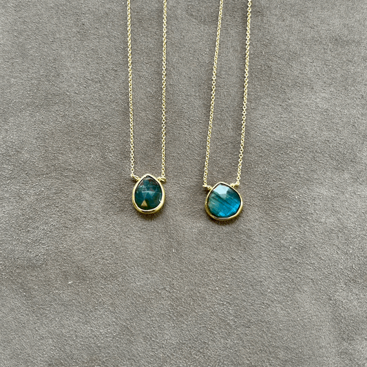 Labradorite Bezel Necklace Crafts & Love