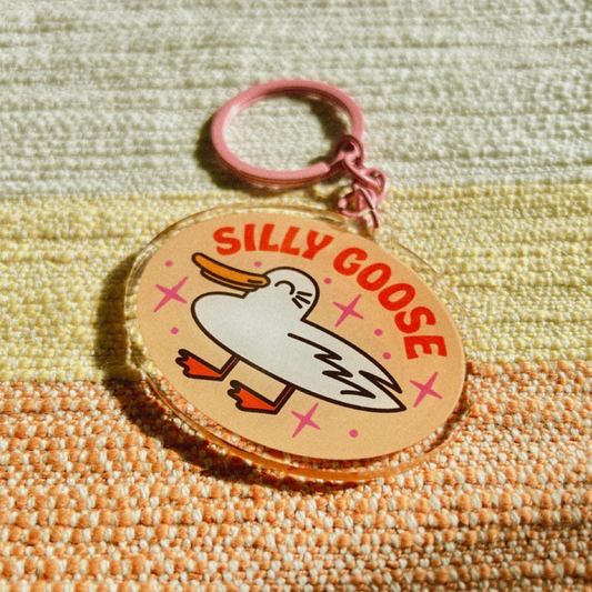 Silly Goose Acrylic Keychain