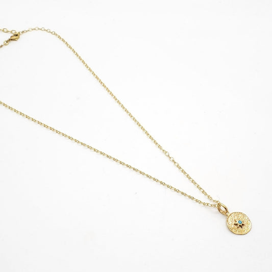 Stone Star Medallion Necklace