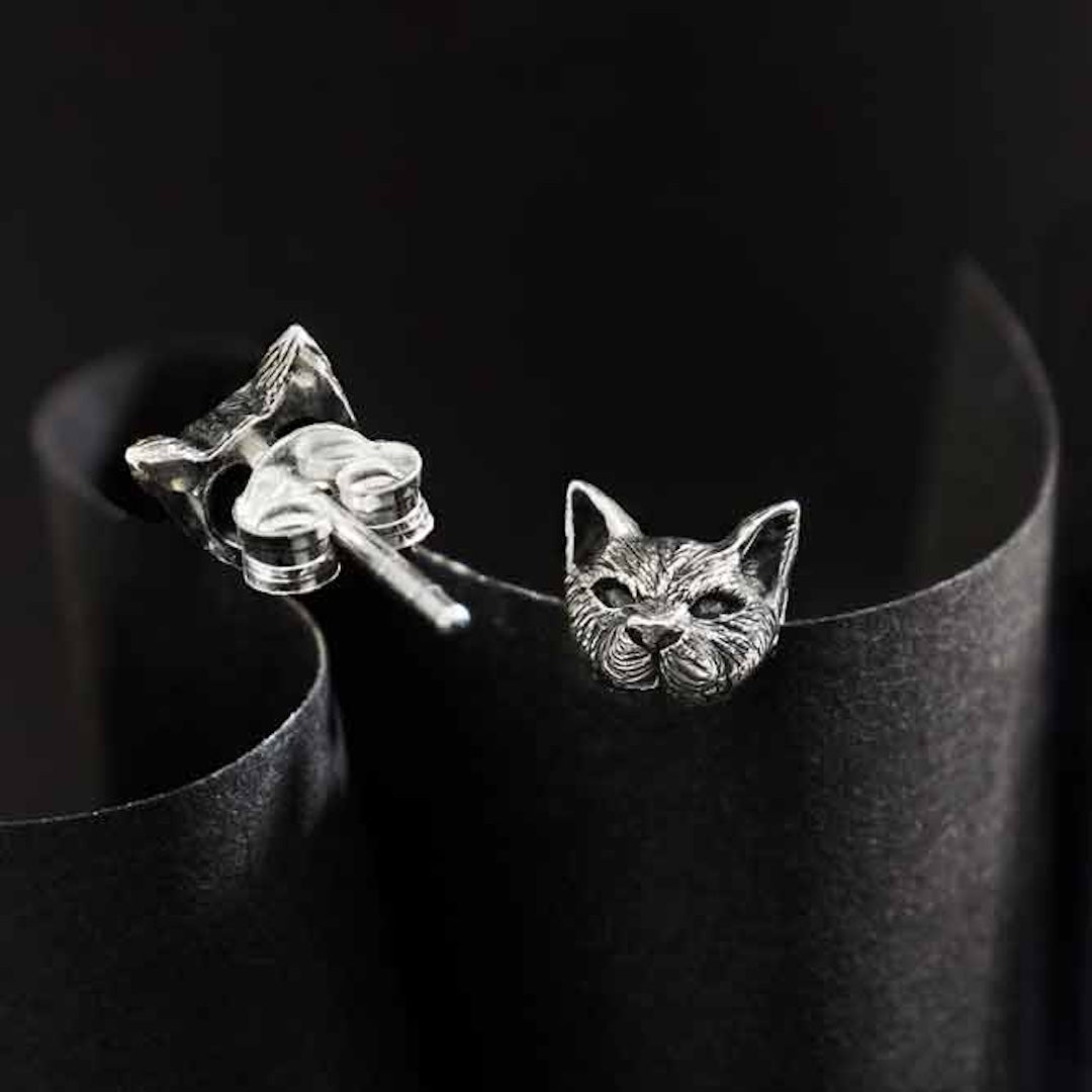 Cat Head Earrings