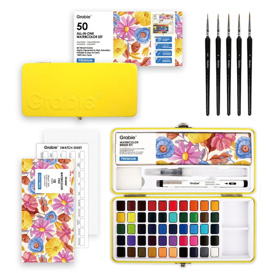 All-In-One 50 Watercolor Set