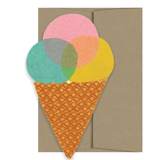 Ice Cream Die Cut Card