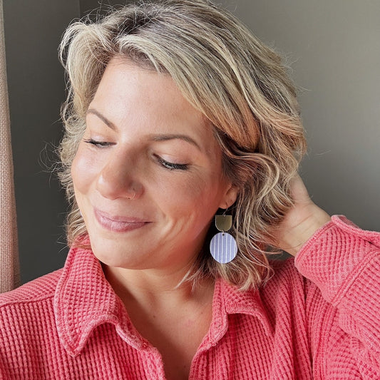 Orcas Denim Stripe Earrings