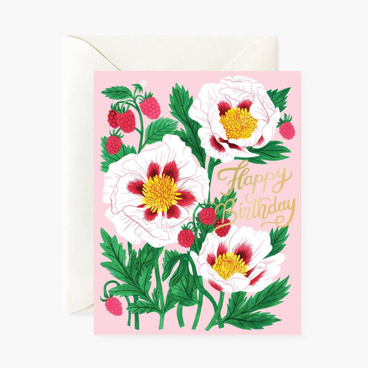 White Poppy Birthday Botanica Paper Co