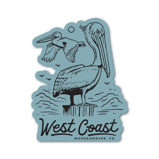 West Coast Pelican Sticker