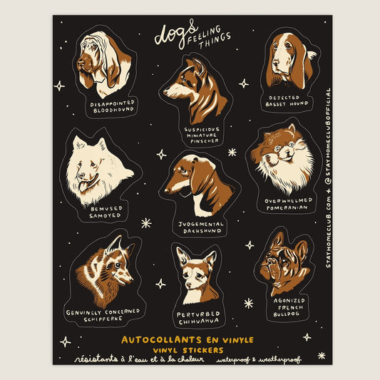 Dogs Feeling Things Sticker Sheet