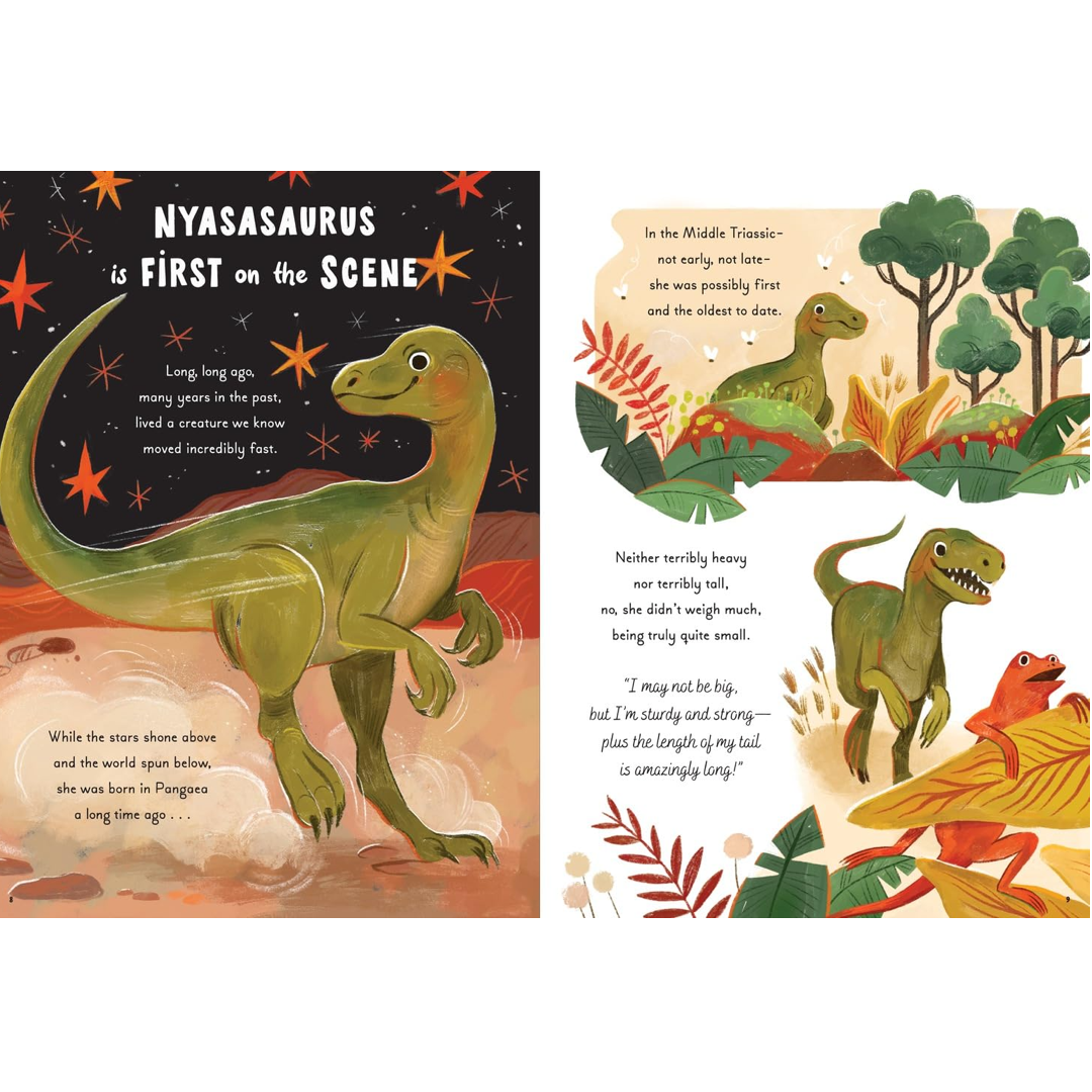 pages from a book with dinosaurs on it