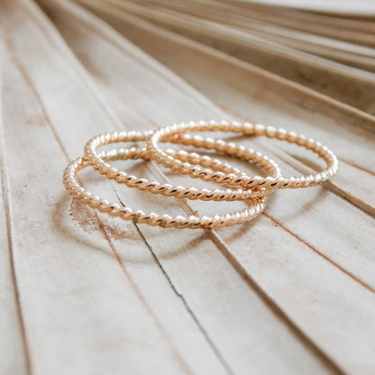 Gold Twisted Stacking Ring