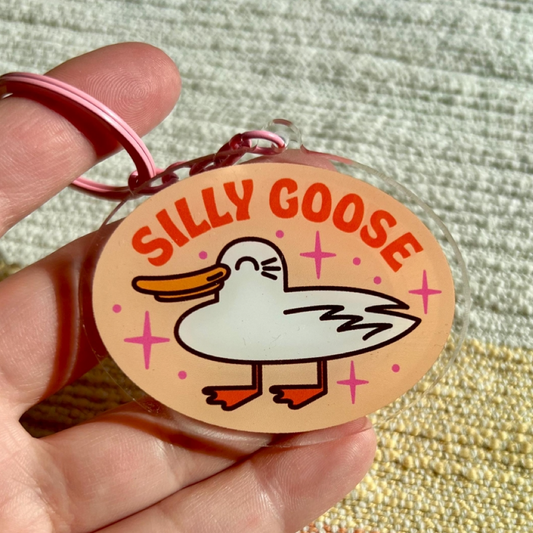 Silly Goose Acrylic Keychain