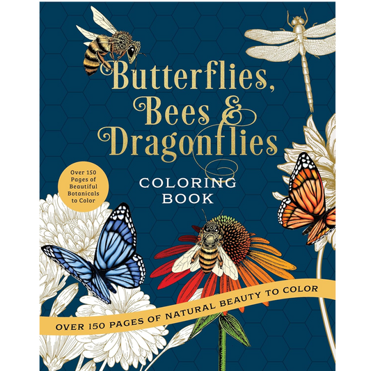 Butterflies, Bees & Dragonflies Coloring Book