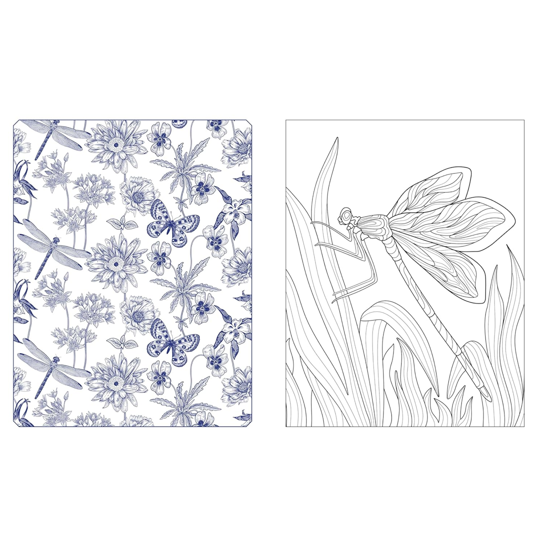 Butterflies, Bees & Dragonflies Coloring Book