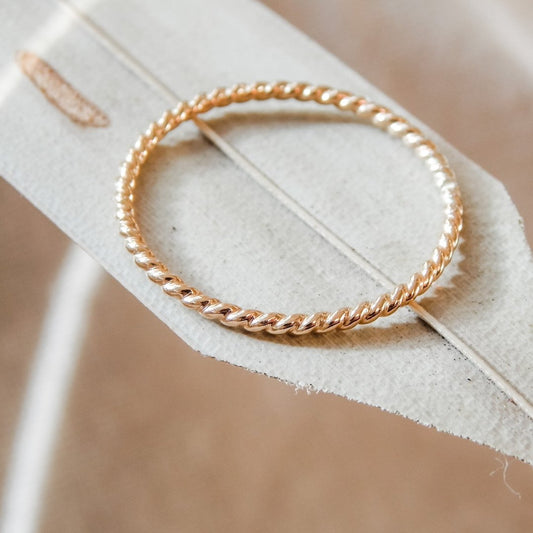 Gold Twisted Stacking Ring