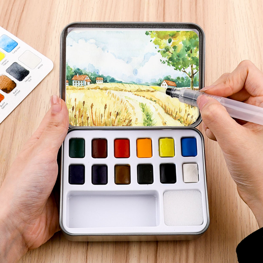 Watercolor Pocket Set Of 12 With Brush