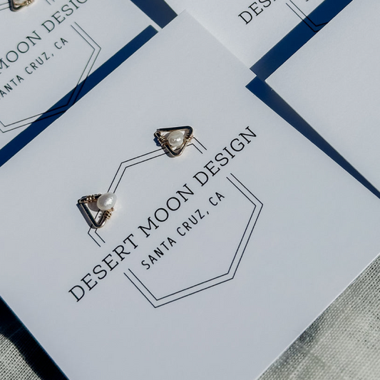 Pearl Triangle Stud