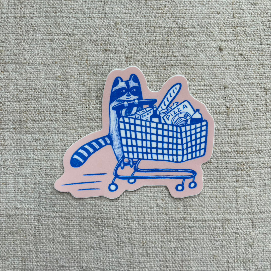 Shopping Snaccoon Sticker