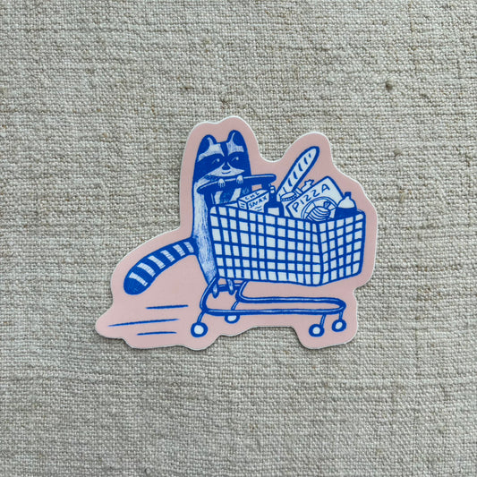 Shopping Snaccoon Sticker