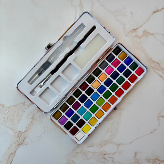 Watercolor Set Of 50 With Brushes
