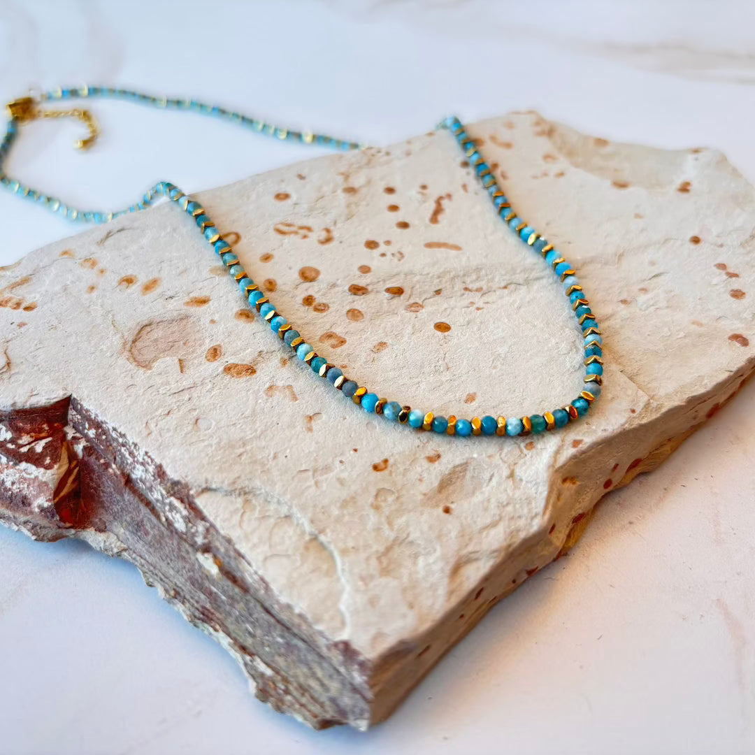 Bronze Bead & Gemstone Necklace Stowaway Jewelry