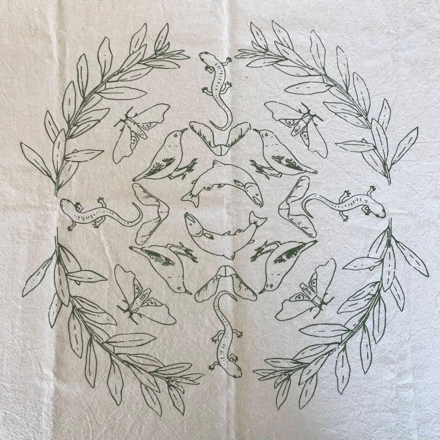 Salmon Tea Towel