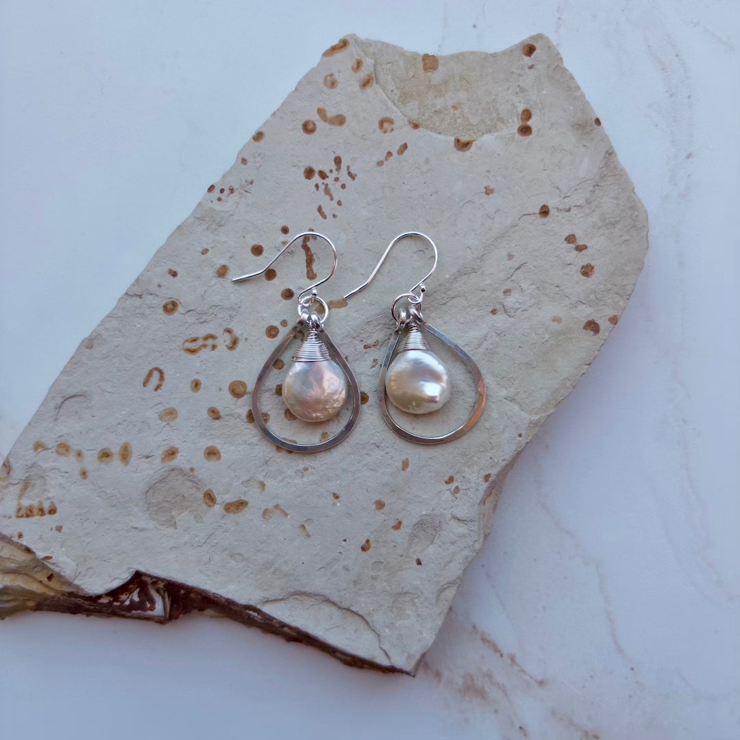 Pearl Mini Teardrop Earrings