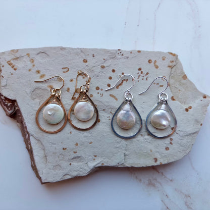 Pearl Mini Teardrop Earrings