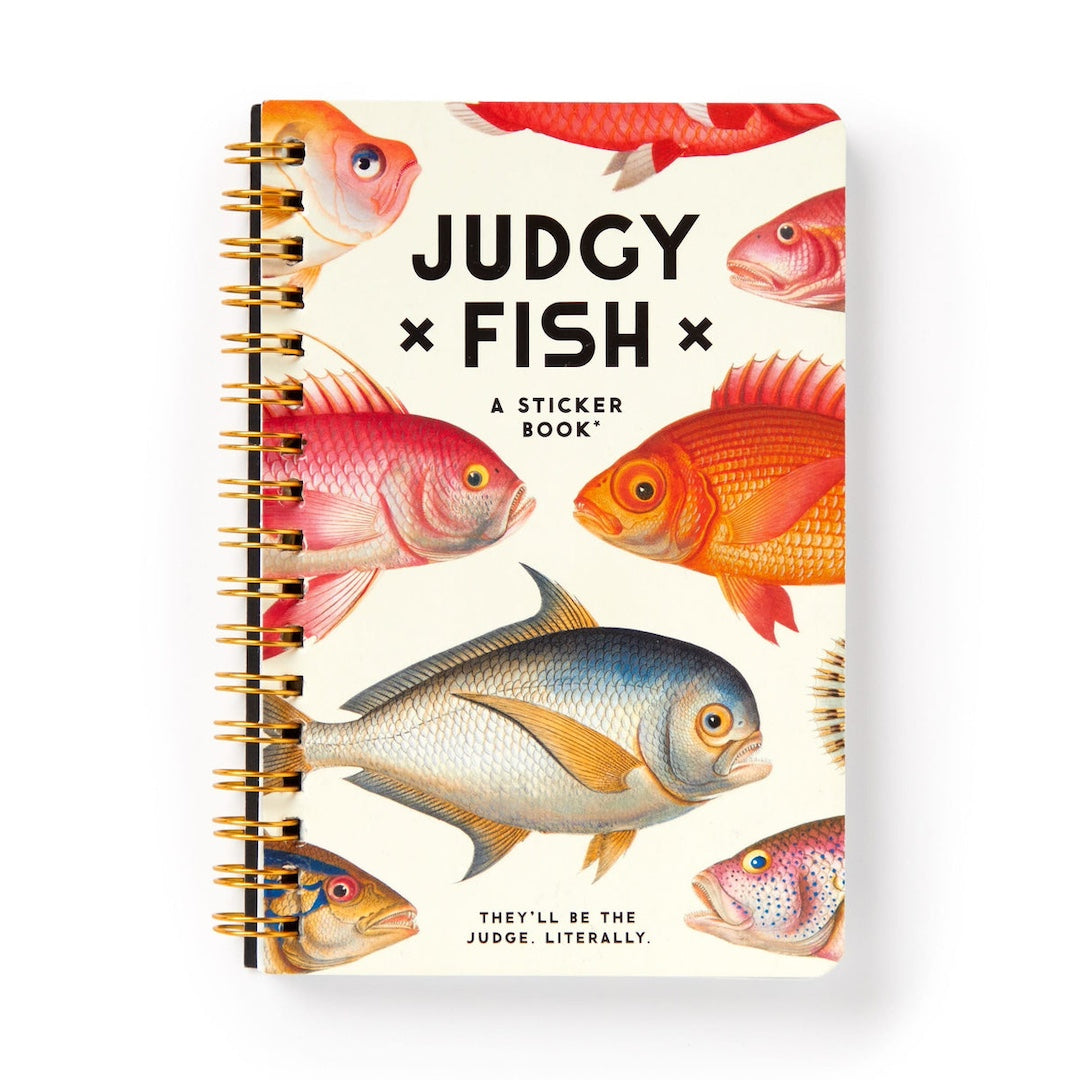 Sticker book with fish design on a white background
