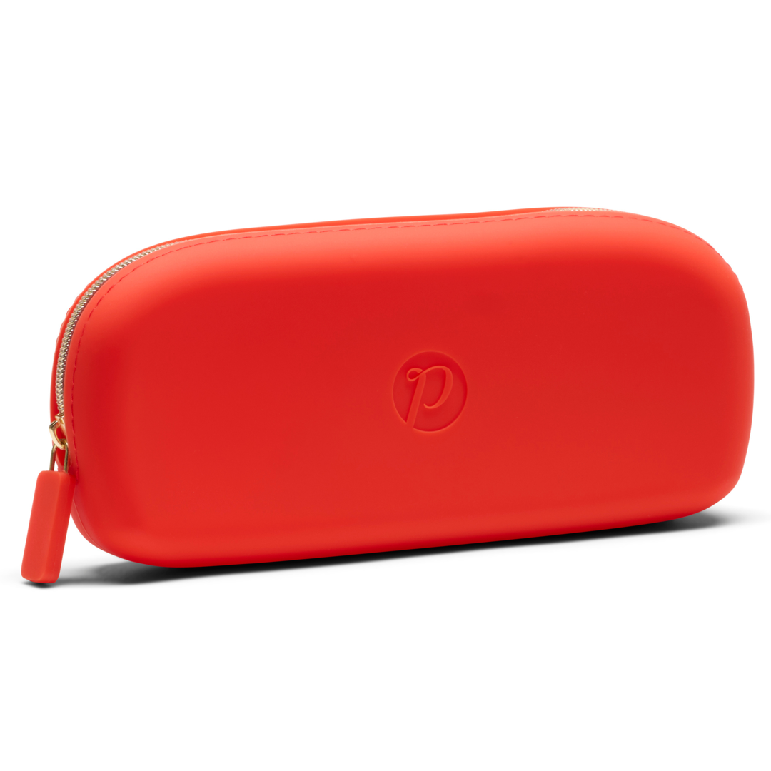 Red Silicone Glasses Case on white background