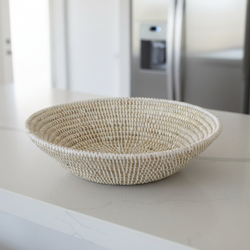 Solid White Grain Basket