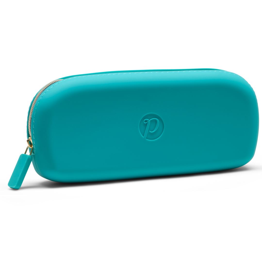 teal Silicone Glasses Case on a white background
