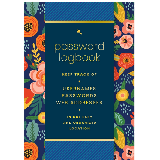 Hip Floral Internet Password Logbook