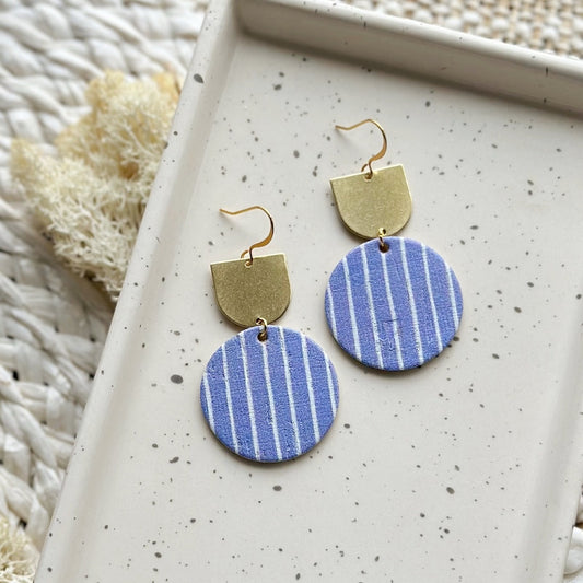 Orcas Denim Stripe Earrings