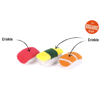 Sassy Sushi Friends Cat Toys