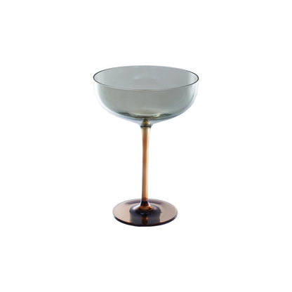 Amber & Green Martini Glass