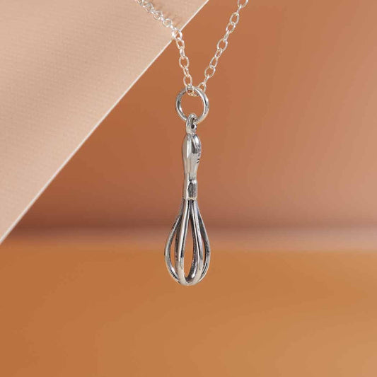 Sterling Silver Whisk Necklace