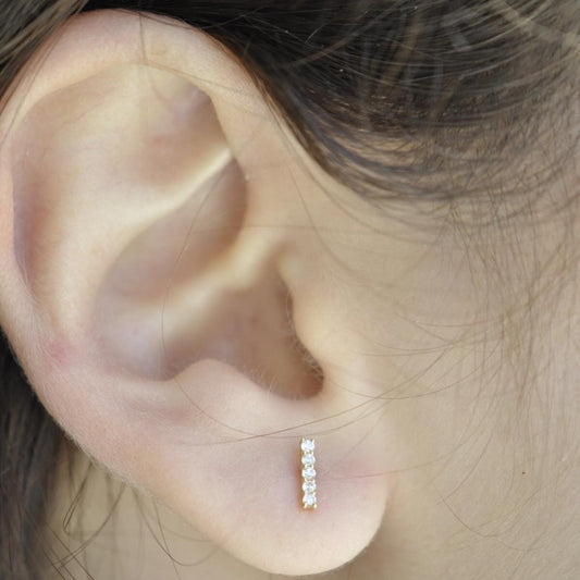 Individual Tiny Bar Studs