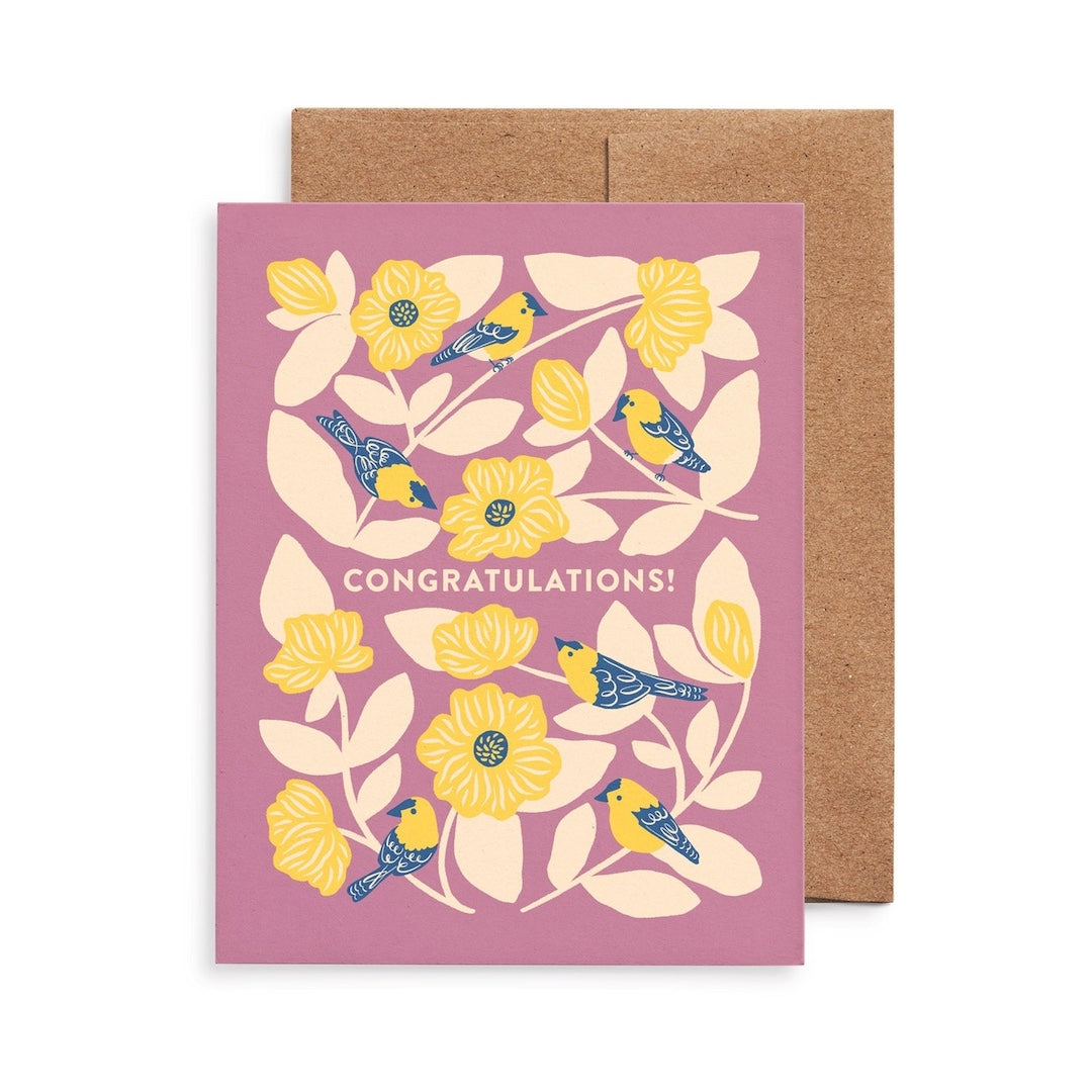 Goldfinch Congratulations Nuthatch Studio