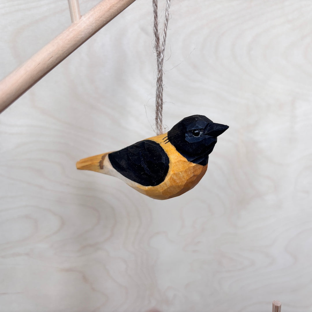 Carved Wood Bird Ornaments