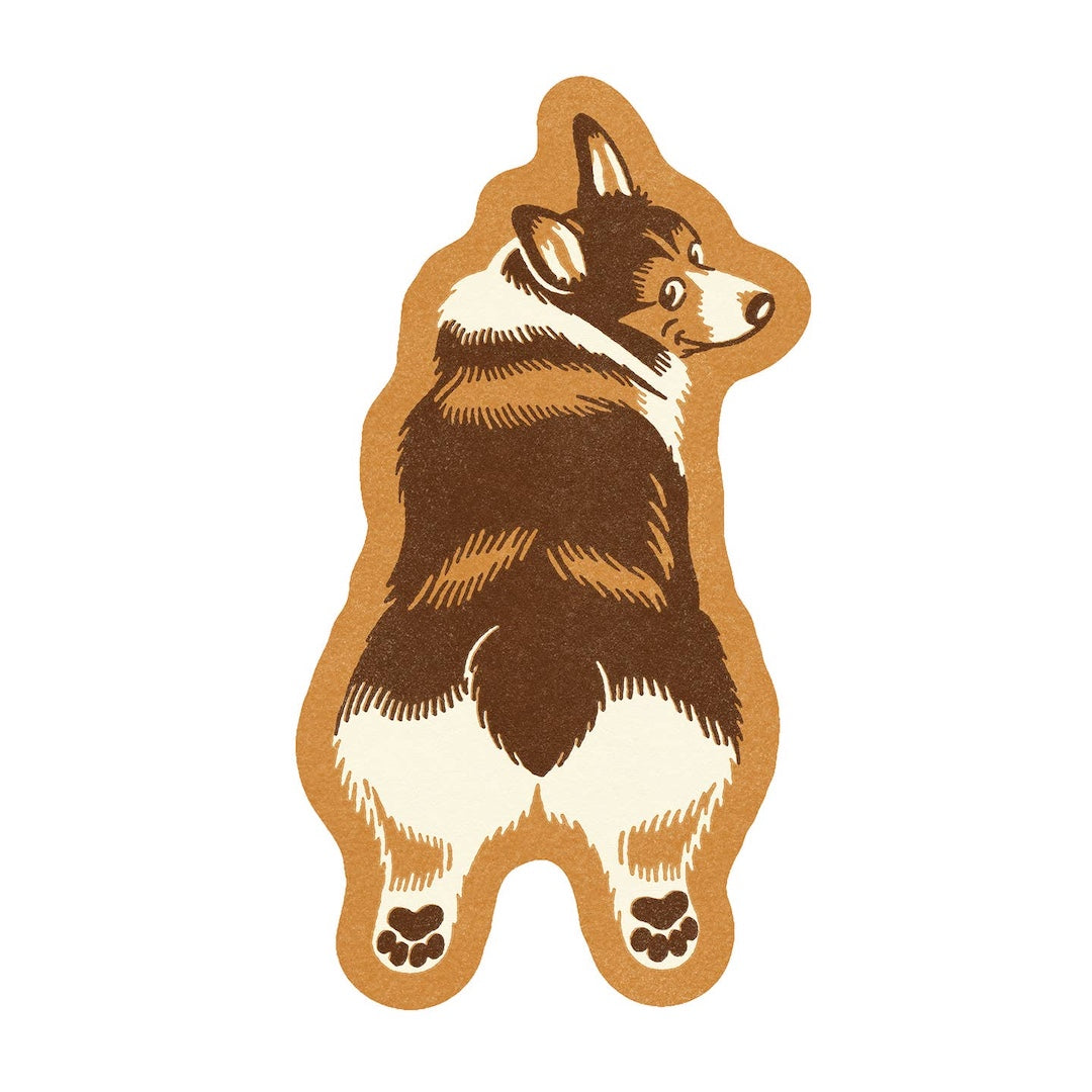 Illustration of a corgi dog on a white background