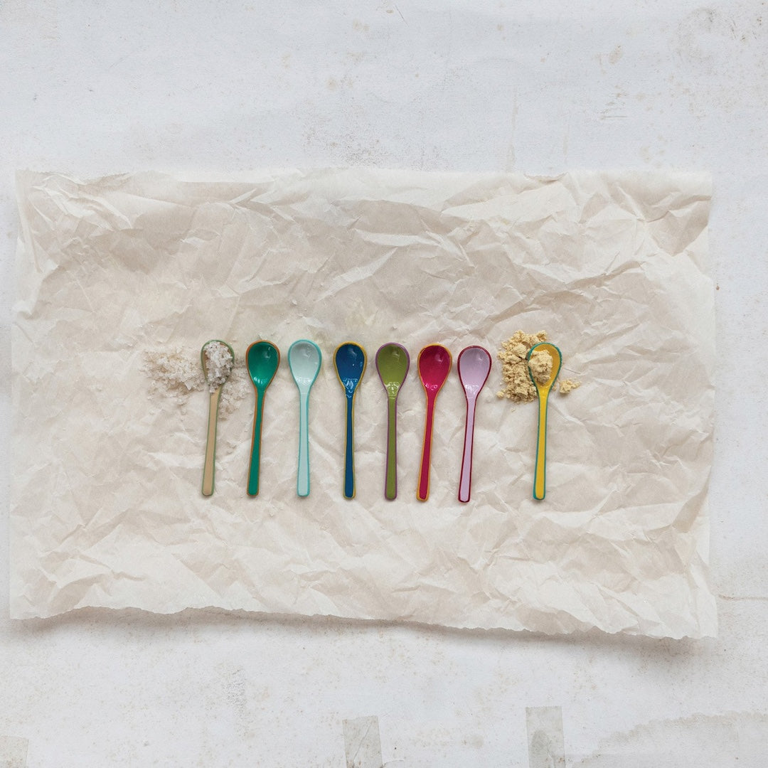 Enameled Stainless Steel Salt Spoon