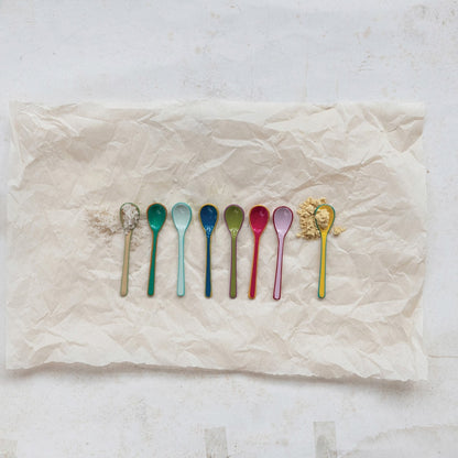 Enameled Stainless Steel Salt Spoon