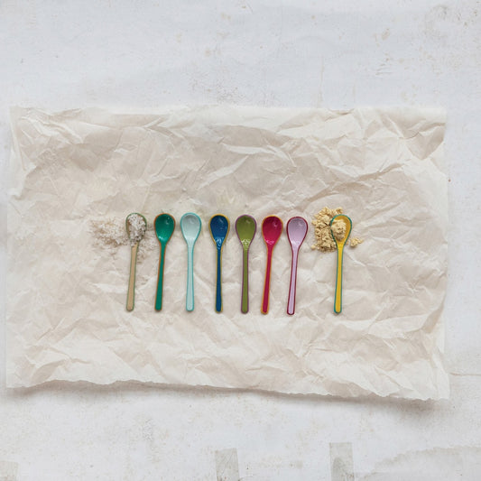 Enameled Stainless Steel Salt Spoon